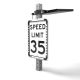 Helios Series 24"x30" Solar Powered Flashing MPH Speed Limit Sign
